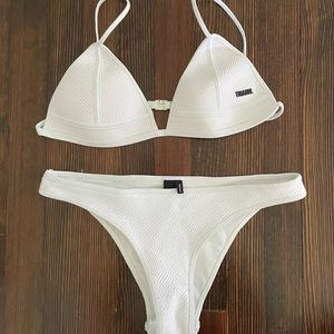 Triangl White Bikini Set